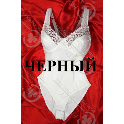 Боді My mellow екрю чорне - корекція фігури та спини 1022