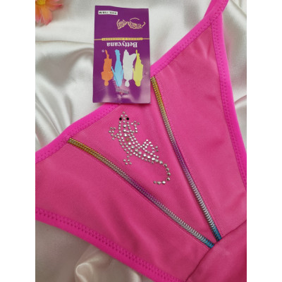 Стрінги Bettycana фуксія з декоративною саламандрою (B_557)