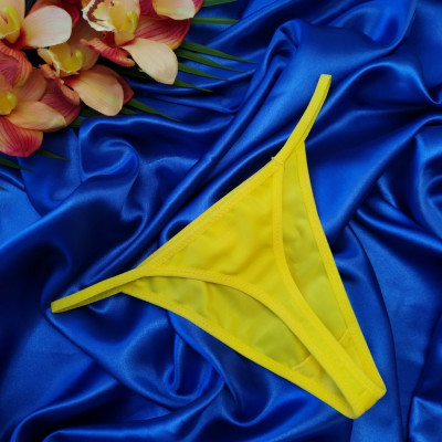 Труси стрінги Bettycana лимонні з м’якої фібри (505)