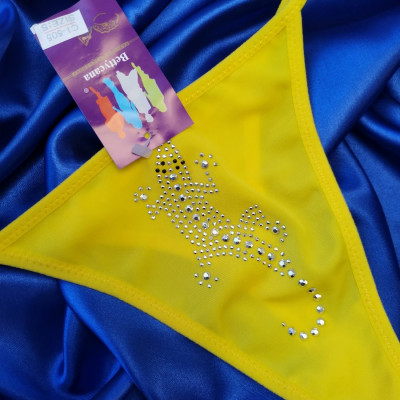 Труси стрінги Bettycana лимонні з м’якої фібри (505)