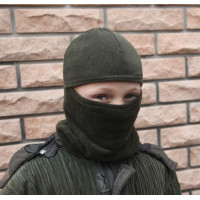 Шапка шолом маска балаклава Полар фліс  колір хакі (405)