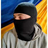 Балаклава підшоломник мультифункціональна 3 в 1 весна літо трикотажна довга S&L чорна (ТД)