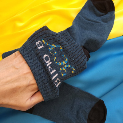 Шкарпетки жіночі Вірю в ЗСУ Житомир 36-40 темно-сині (s_55-06-23)