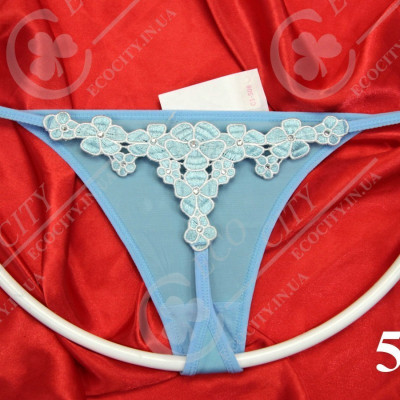 Стринги Bettycana лазурові з ніжною гладкою поверхнею (B_508)