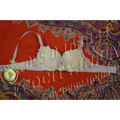 Бюстгальтер push-up молочний з ніжним мереживом (8362)