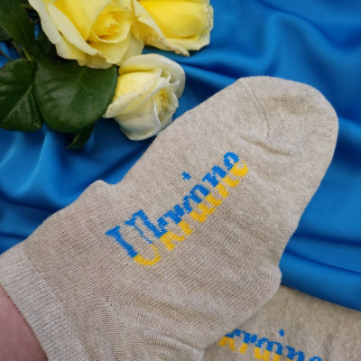 Шкарпетки жіночі Lіmеrеnсе сіро-бежеві з м'якого бавовняного трикотажу (s_30-04-23)