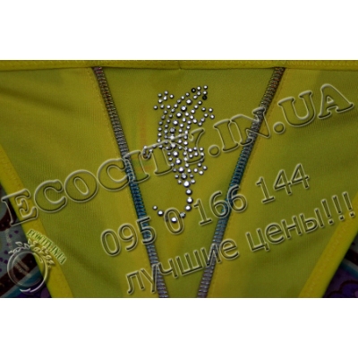 Міні-стрінги жовті Bettycana - ніжне мереживо, що облягає фігуру